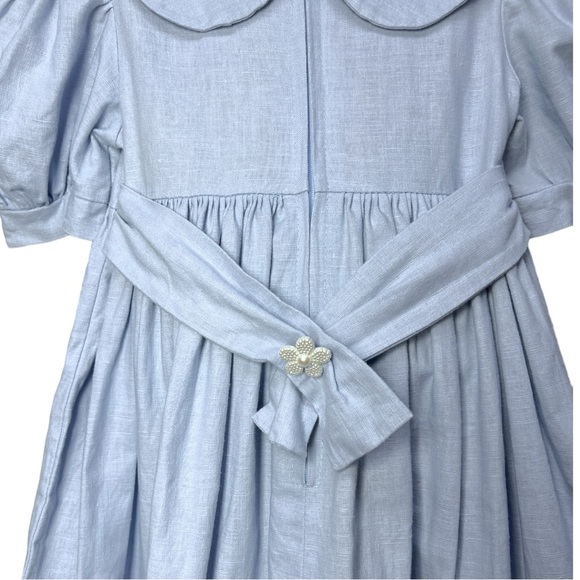 VTG 90’s Three Blind Mice Blue & White Short Sleeve Dress & Bloomers 24 months - Picture 9 of 13